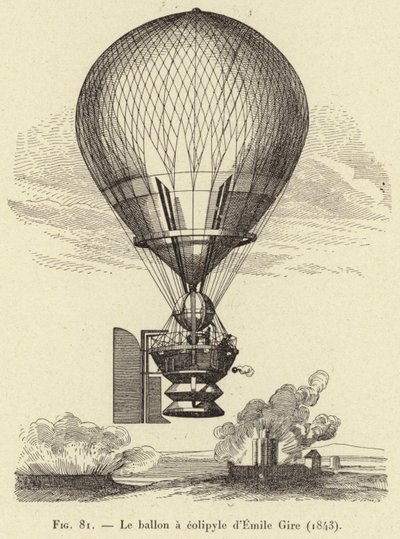 Der Ballon mit Äolipyle von Emile Gire (1843) von French School